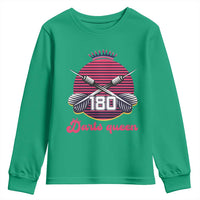 Darts Queen 180 Max Score Youth Sweatshirt Funny Bullseye Shooter Gift - Wonder Print Shop