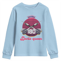 Darts Queen 180 Max Score Youth Sweatshirt Funny Bullseye Shooter Gift - Wonder Print Shop
