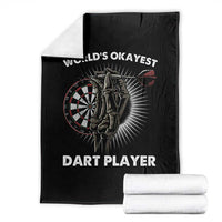 World's Okayest Dart Player Throw Blanket Funny Bullseye Shooter Gift - Wonder Print Shop