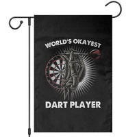 World's Okayest Dart Player Garden Flag Funny Bullseye Shooter Gift - Wonder Print Shop