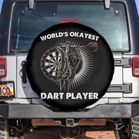 World's Okayest Dart Player Spare Tire Cover Funny Bullseye Shooter Gift - Wonder Print Shop