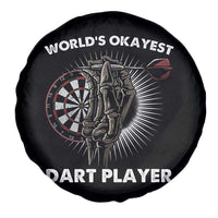 World's Okayest Dart Player Spare Tire Cover Funny Bullseye Shooter Gift - Wonder Print Shop
