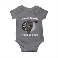 World's Okayest Dart Player Baby Onesie Funny Bullseye Shooter Gift - Wonder Print Shop