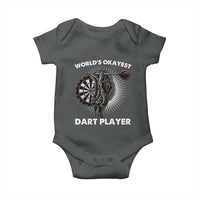 World's Okayest Dart Player Baby Onesie Funny Bullseye Shooter Gift - Wonder Print Shop