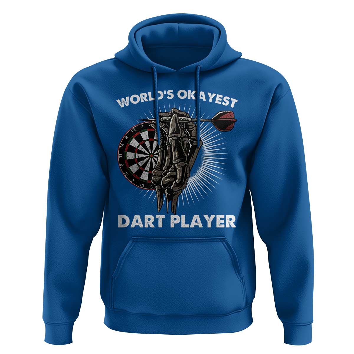 World's Okayest Dart Player Hoodie Funny Bullseye Shooter Gift - Wonder Print Shop