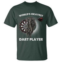 World's Okayest Dart Player T Shirt Funny Bullseye Shooter Gift - Wonder Print Shop