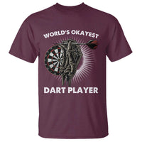 World's Okayest Dart Player T Shirt Funny Bullseye Shooter Gift - Wonder Print Shop
