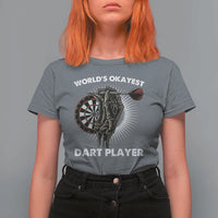 World's Okayest Dart Player T Shirt For Women Funny Bullseye Shooter Gift - Wonder Print Shop