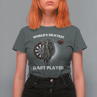 World's Okayest Dart Player T Shirt For Women Funny Bullseye Shooter Gift - Wonder Print Shop