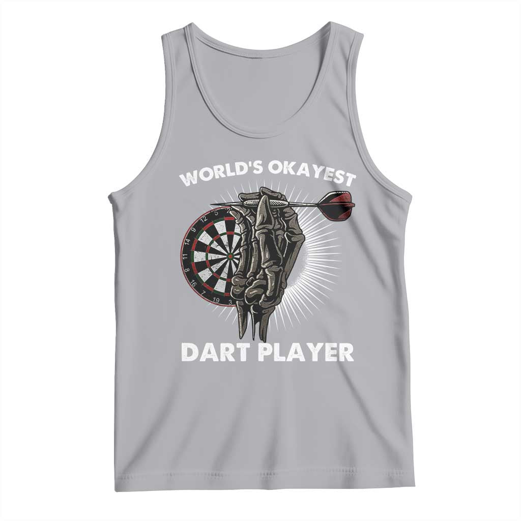 World's Okayest Dart Player Tank Top Funny Bullseye Shooter Gift - Wonder Print Shop