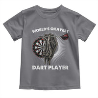 World's Okayest Dart Player Toddler T Shirt Funny Bullseye Shooter Gift - Wonder Print Shop