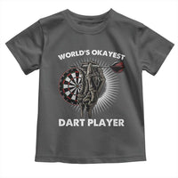 World's Okayest Dart Player Toddler T Shirt Funny Bullseye Shooter Gift - Wonder Print Shop