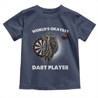 World's Okayest Dart Player Toddler T Shirt Funny Bullseye Shooter Gift - Wonder Print Shop