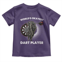 World's Okayest Dart Player Toddler T Shirt Funny Bullseye Shooter Gift - Wonder Print Shop