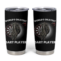 World's Okayest Dart Player Tumbler Cup Funny Bullseye Shooter Gift - Wonder Print Shop