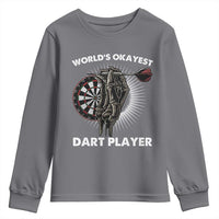 World's Okayest Dart Player Youth Sweatshirt Funny Bullseye Shooter Gift - Wonder Print Shop