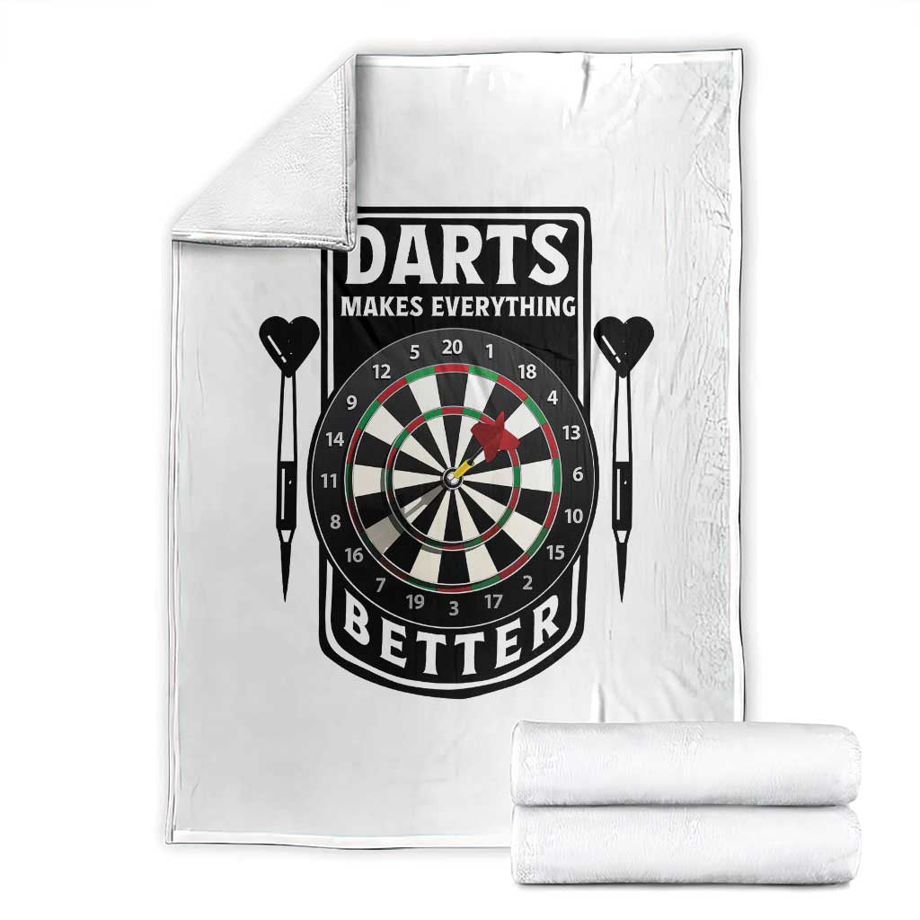 Darts Makes Everything Better Throw Blanket Darts Lover Gift - Wonder Print Shop