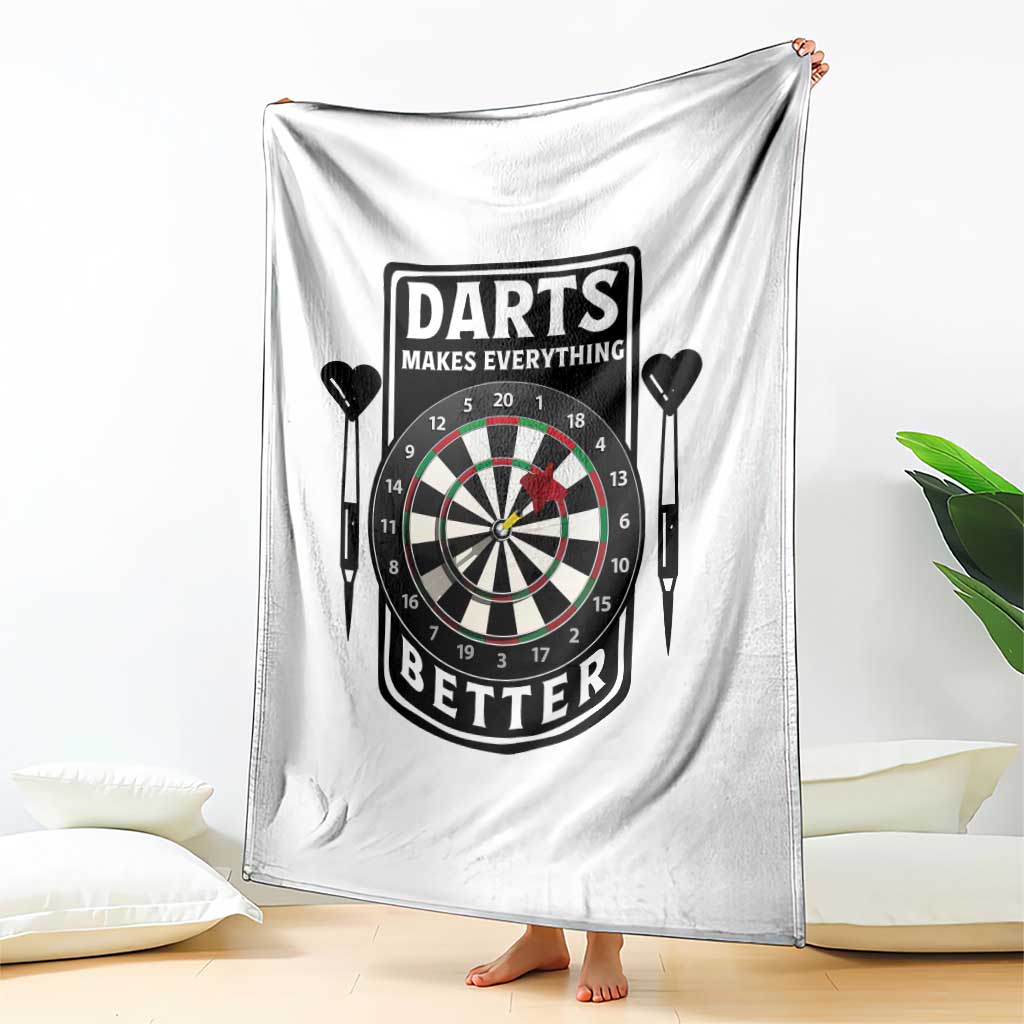 Darts Makes Everything Better Throw Blanket Darts Lover Gift - Wonder Print Shop