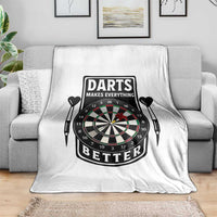 Darts Makes Everything Better Throw Blanket Darts Lover Gift - Wonder Print Shop