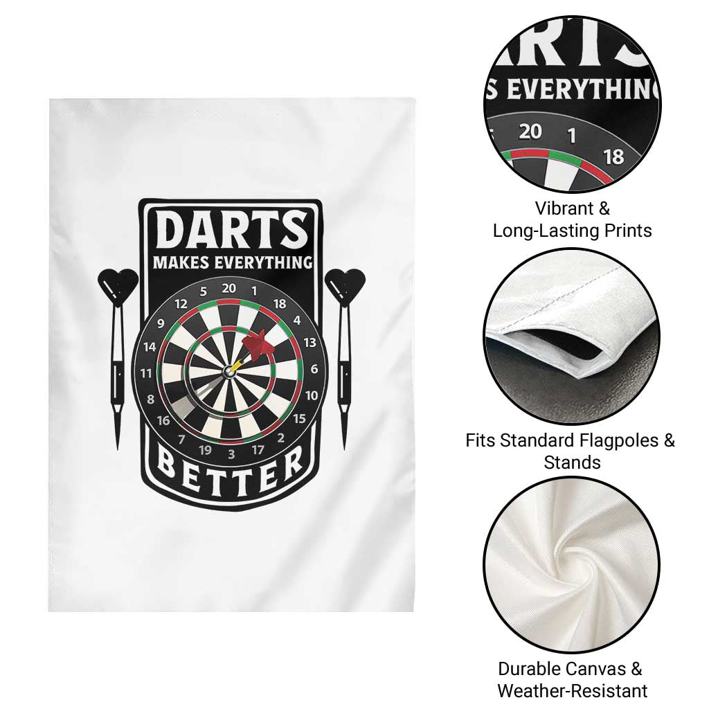 Darts Makes Everything Better Garden Flag Darts Lover Gift - Wonder Print Shop