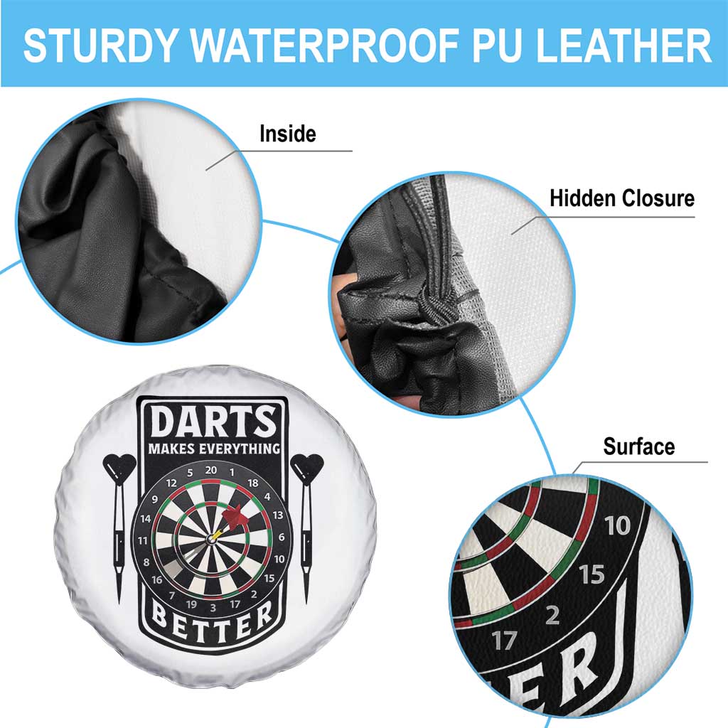 Darts Makes Everything Better Spare Tire Cover Darts Lover Gift - Wonder Print Shop