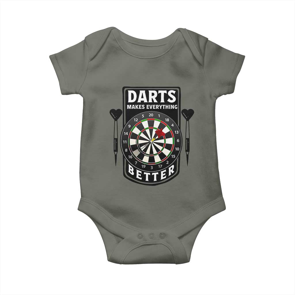 Darts Makes Everything Better Baby Onesie Darts Lover Gift - Wonder Print Shop