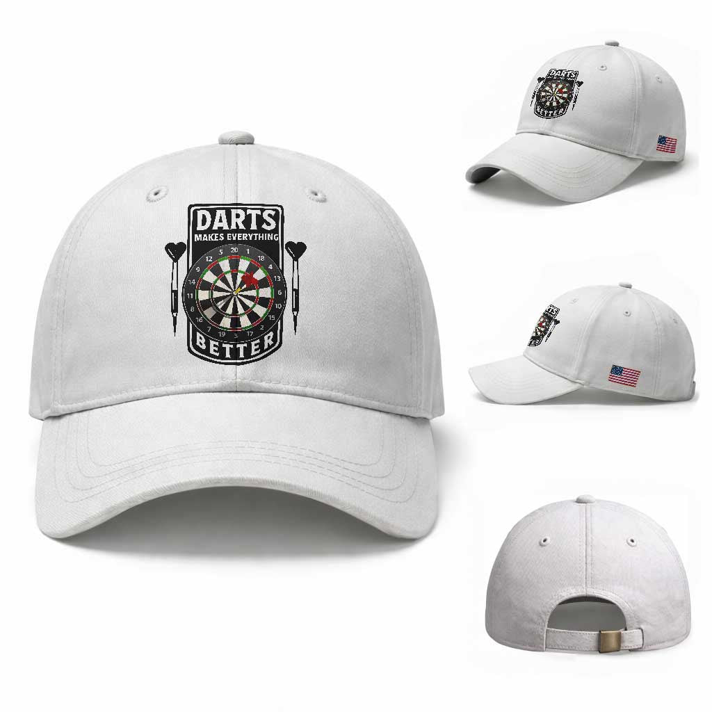 Darts Makes Everything Better Baseball Cap Darts Lover Gift