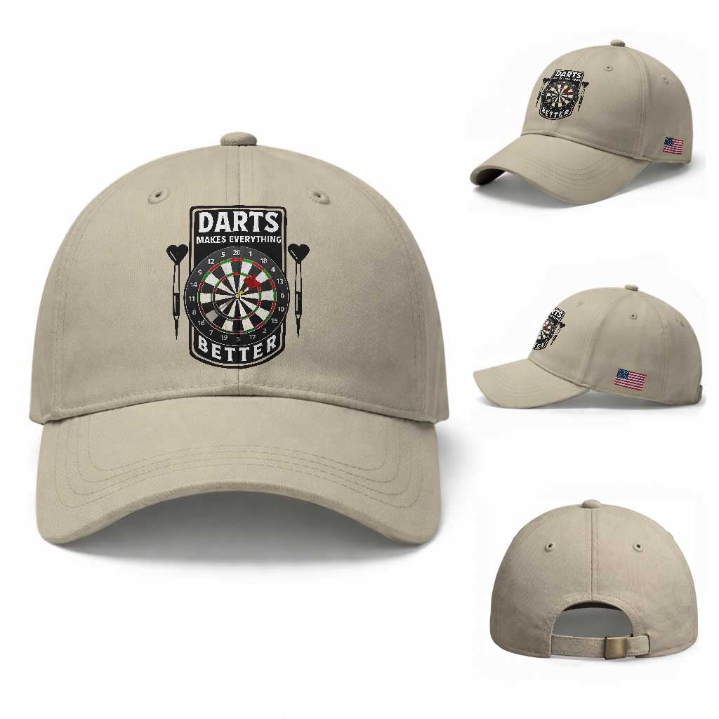 Darts Makes Everything Better Baseball Cap Darts Lover Gift