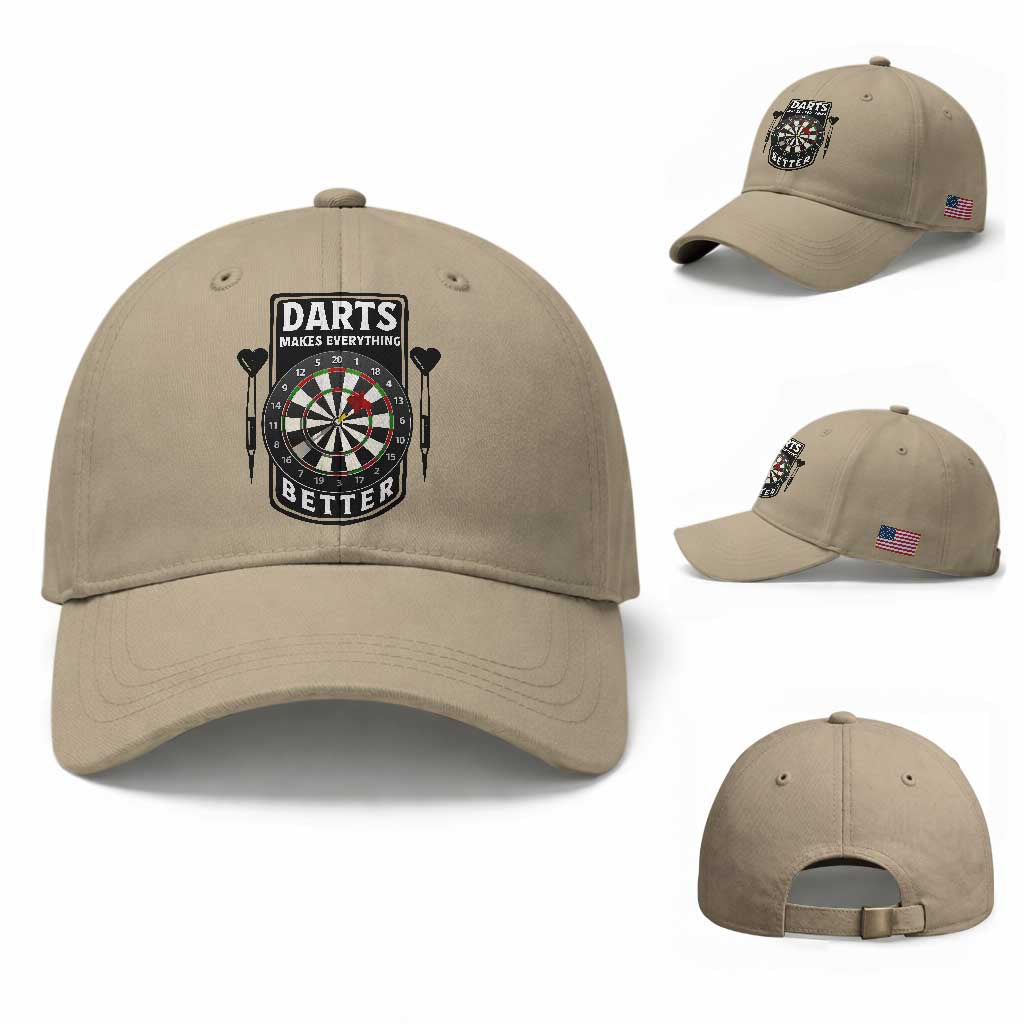 Darts Makes Everything Better Baseball Cap Darts Lover Gift