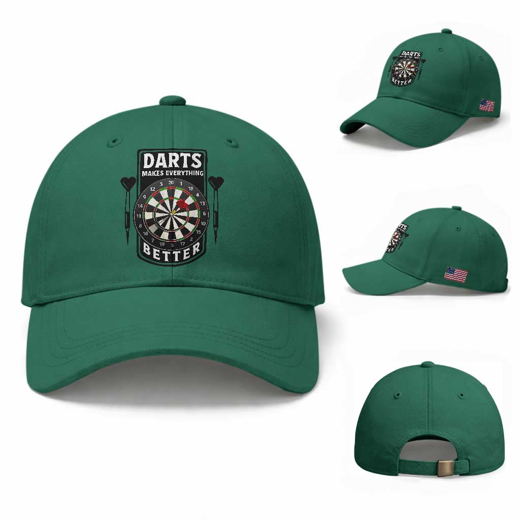Darts Makes Everything Better Baseball Cap Darts Lover Gift