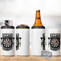Darts Makes Everything Better 4 in 1 Can Cooler Tumbler Darts Lover Gift - Wonder Print Shop