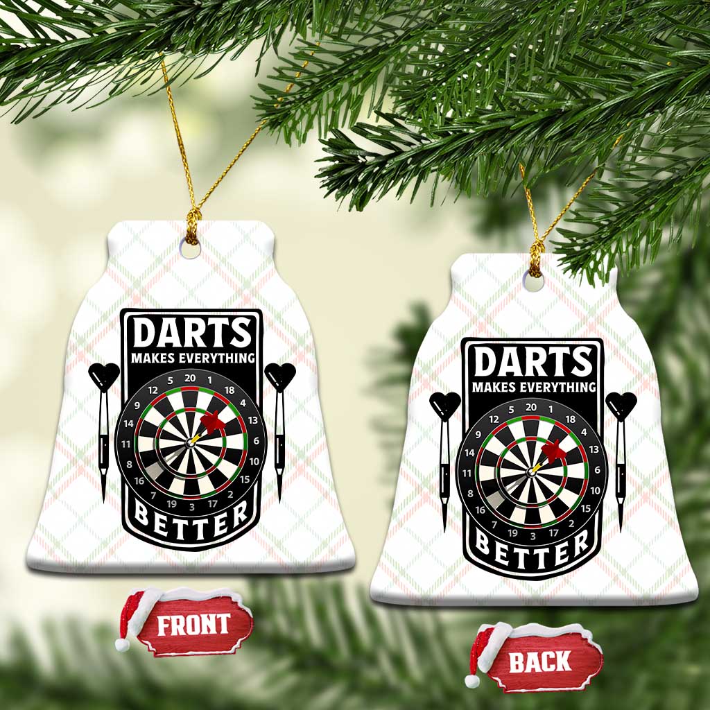 Darts Makes Everything Better Ceramic Ornament Darts Lover Gift - Wonder Print Shop