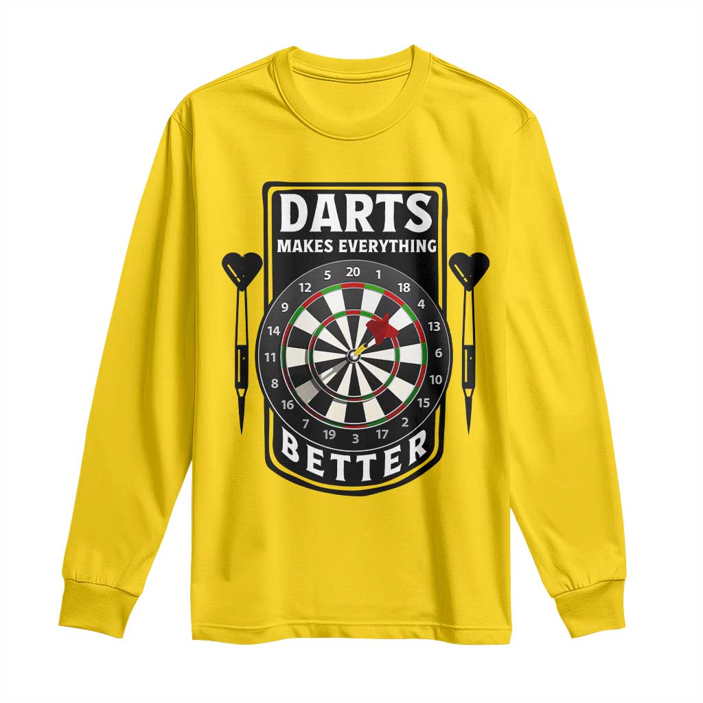 Darts Makes Everything Better Long Sleeve Shirt Darts Lover Gift - Wonder Print Shop