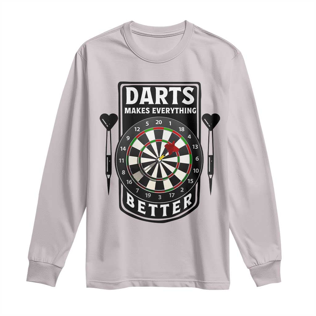 Darts Makes Everything Better Long Sleeve Shirt Darts Lover Gift - Wonder Print Shop