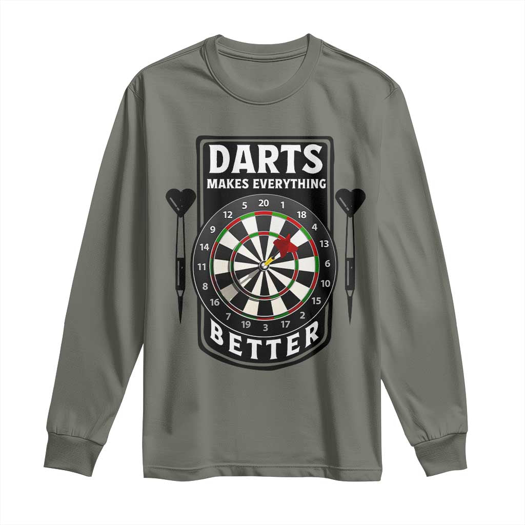 Darts Makes Everything Better Long Sleeve Shirt Darts Lover Gift - Wonder Print Shop