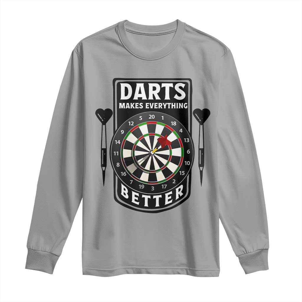 Darts Makes Everything Better Long Sleeve Shirt Darts Lover Gift - Wonder Print Shop
