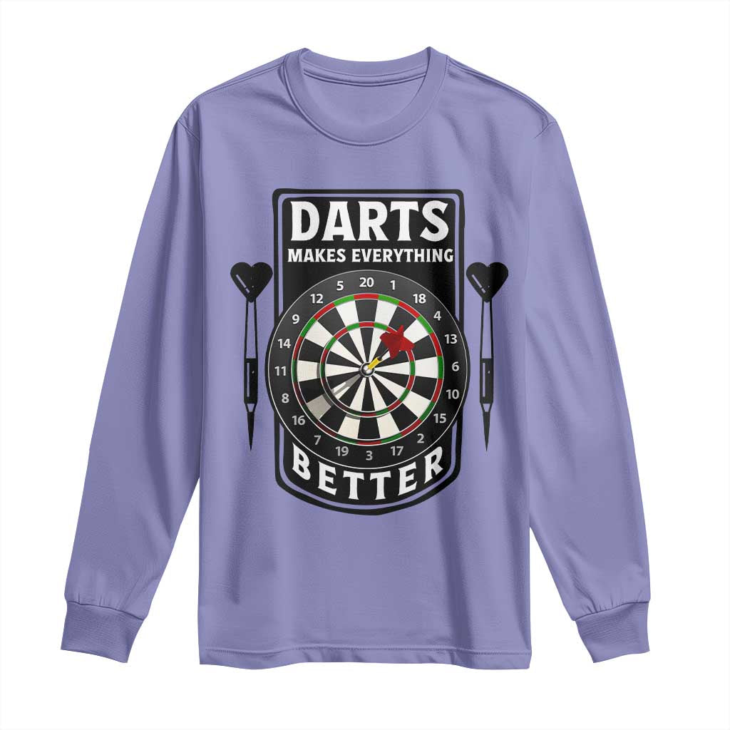 Darts Makes Everything Better Long Sleeve Shirt Darts Lover Gift - Wonder Print Shop