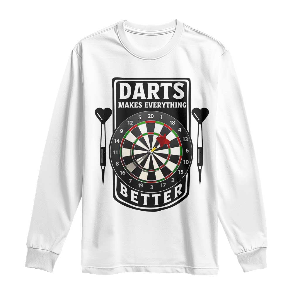 Darts Makes Everything Better Long Sleeve Shirt Darts Lover Gift - Wonder Print Shop