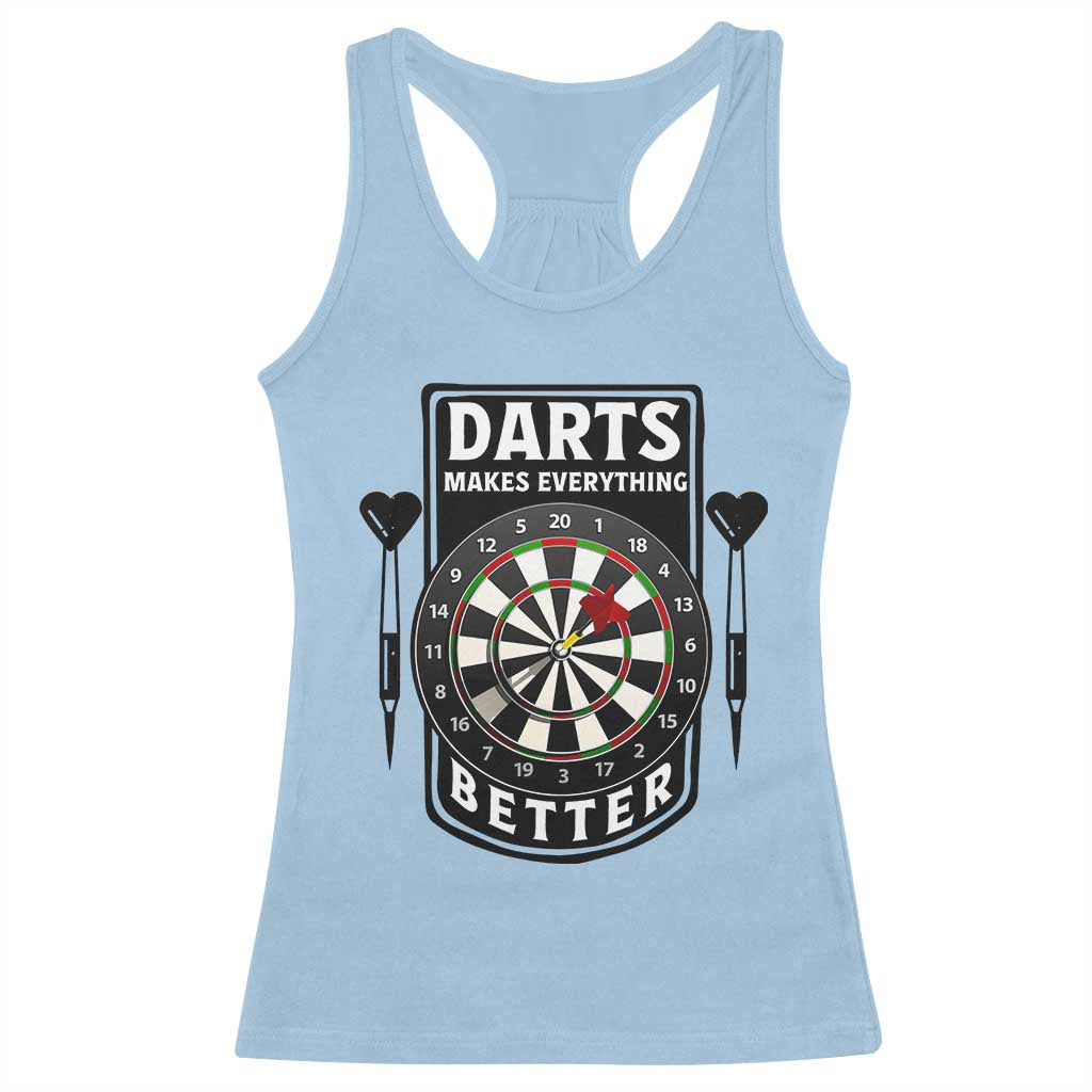 Darts Makes Everything Better Racerback Tank Top Darts Lover Gift - Wonder Print Shop