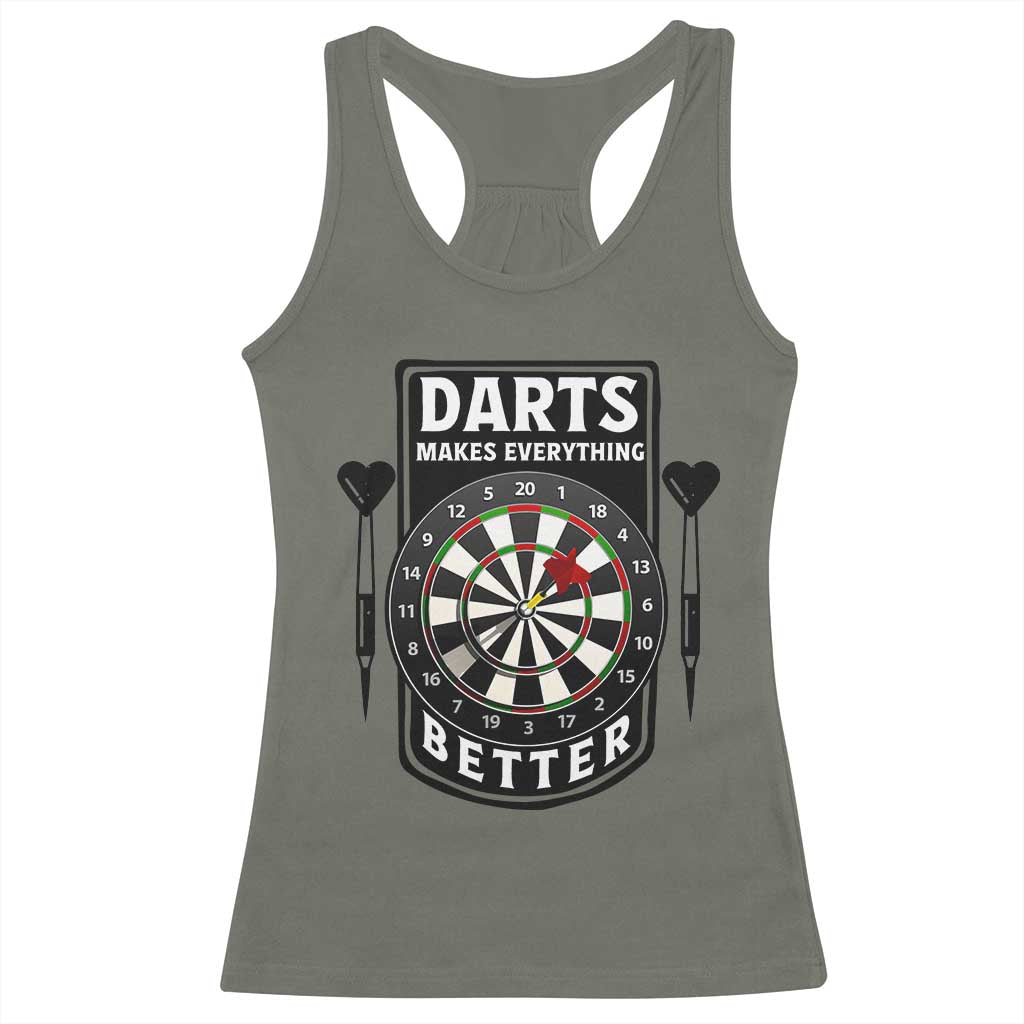 Darts Makes Everything Better Racerback Tank Top Darts Lover Gift - Wonder Print Shop