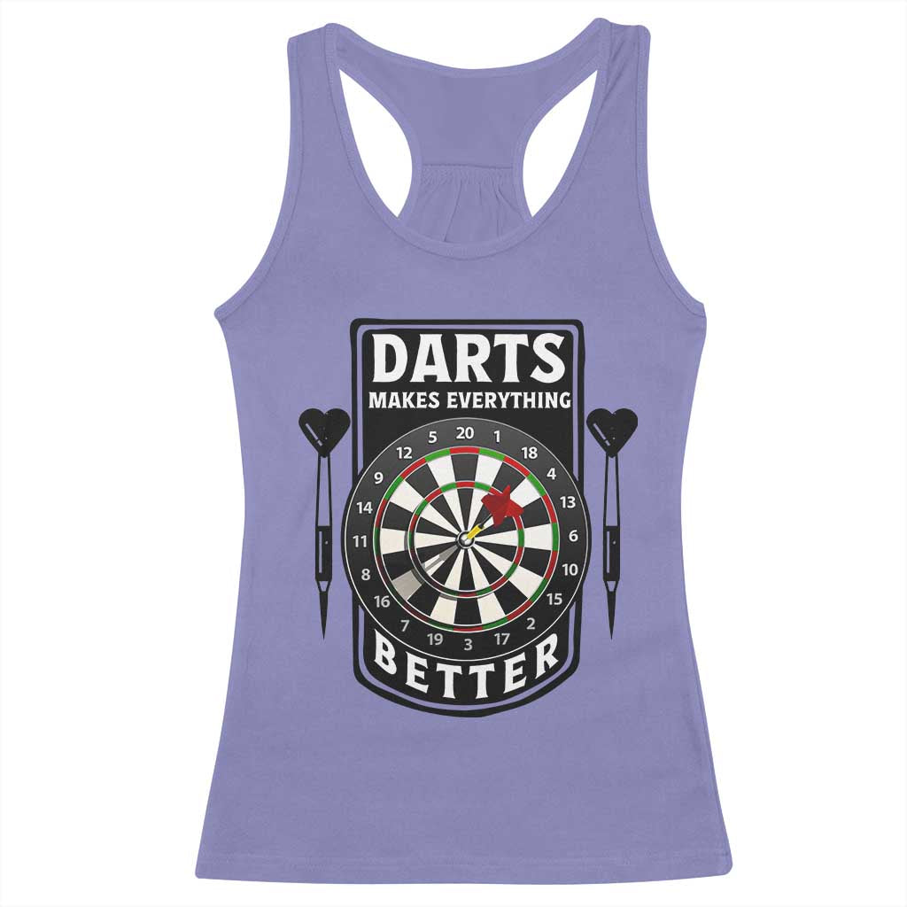 Darts Makes Everything Better Racerback Tank Top Darts Lover Gift - Wonder Print Shop
