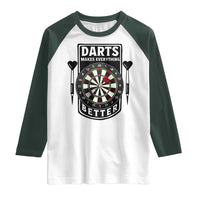 Darts Makes Everything Better Raglan Shirt Darts Lover Gift - Wonder Print Shop