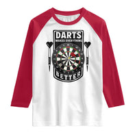 Darts Makes Everything Better Raglan Shirt Darts Lover Gift - Wonder Print Shop