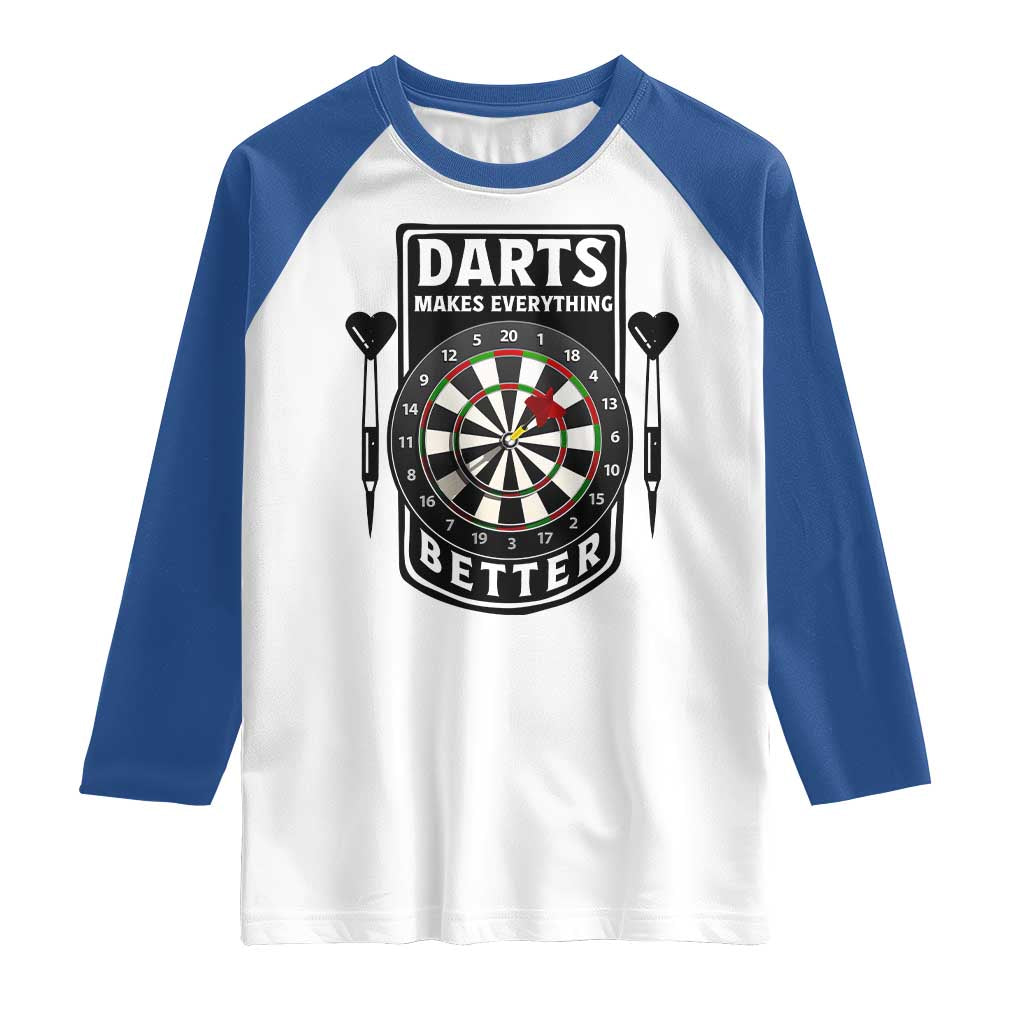 Darts Makes Everything Better Raglan Shirt Darts Lover Gift - Wonder Print Shop