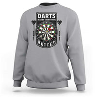 Darts Makes Everything Better Sweatshirt Darts Lover Gift - Wonder Print Shop