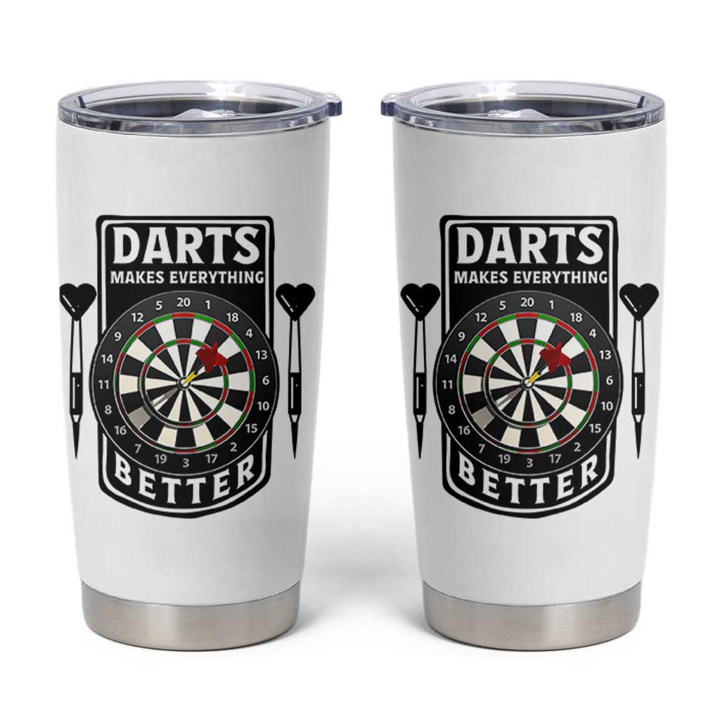 Darts Makes Everything Better Tumbler Cup Darts Lover Gift - Wonder Print Shop