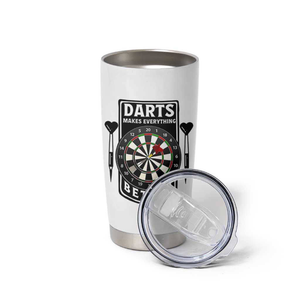 Darts Makes Everything Better Tumbler Cup Darts Lover Gift - Wonder Print Shop