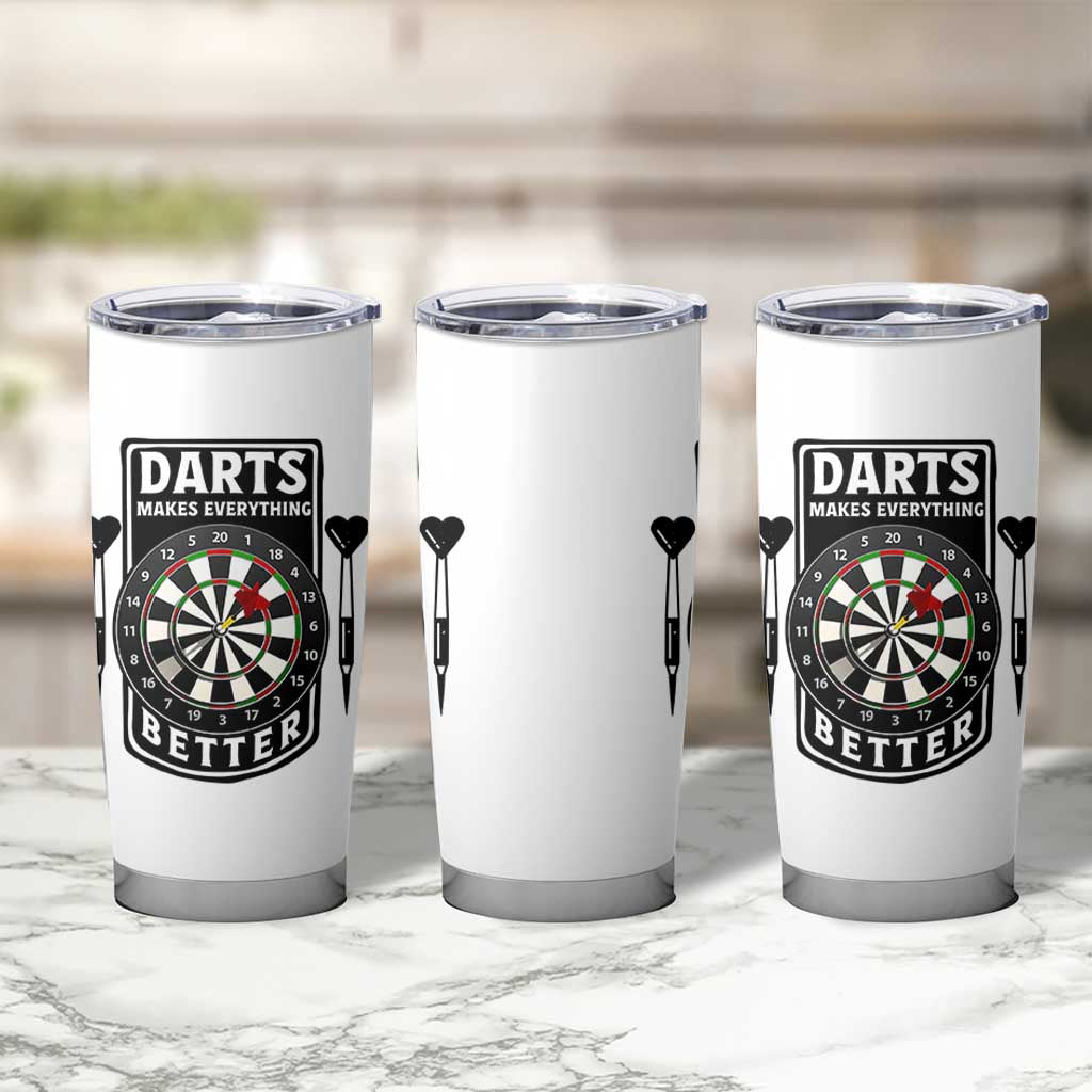 Darts Makes Everything Better Tumbler Cup Darts Lover Gift - Wonder Print Shop