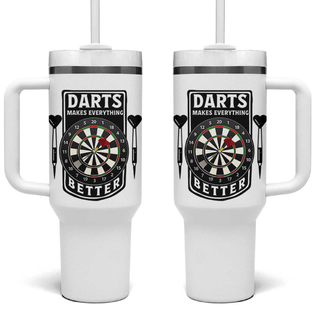 Darts Makes Everything Better Tumbler With Handle Darts Lover Gift - Wonder Print Shop