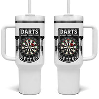 Darts Makes Everything Better Tumbler With Handle Darts Lover Gift - Wonder Print Shop